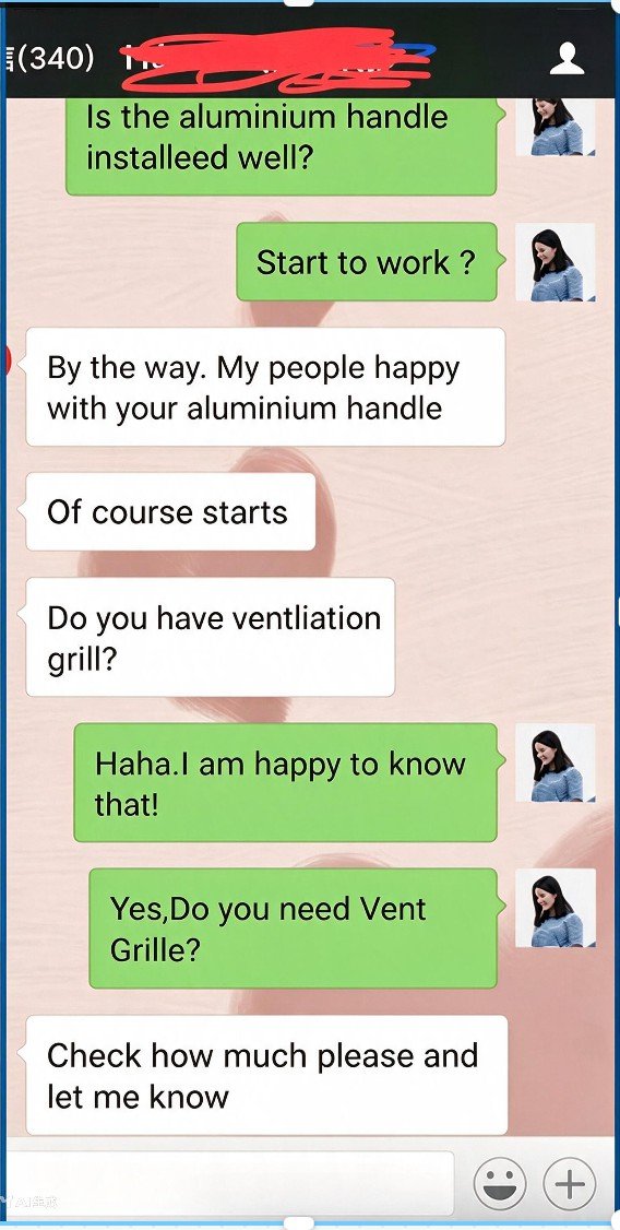 customer feedback on aluminium handles
