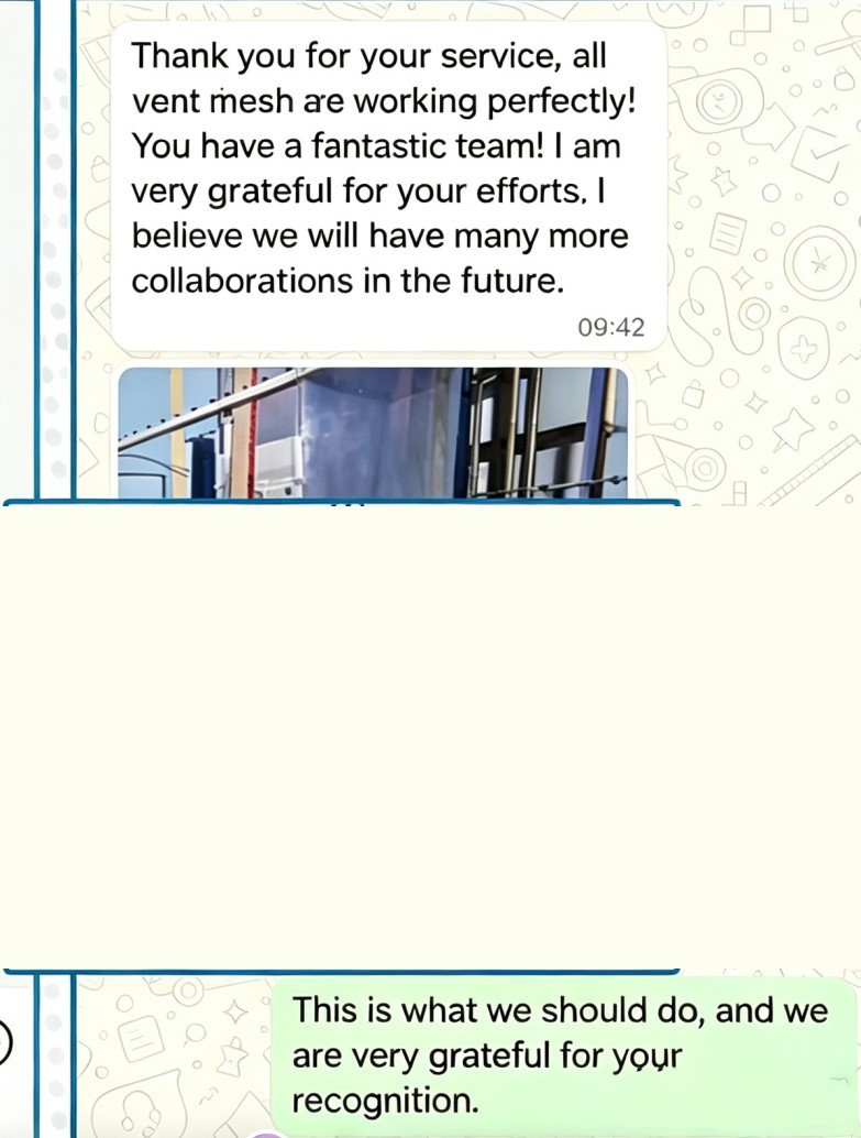 customer feedback on ventilation mesh quality