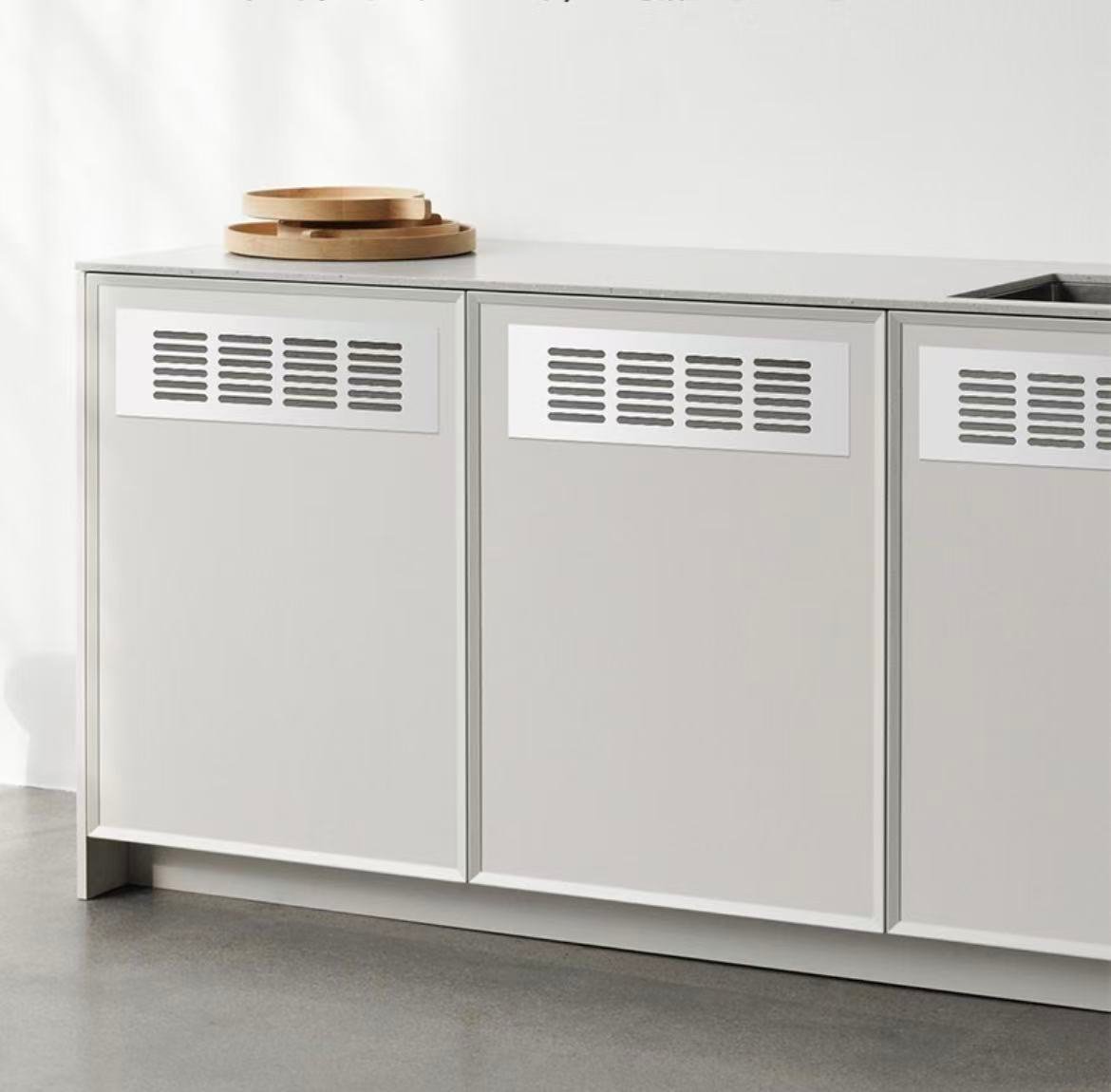 White Aluminum Slat Vent Grille Mildew Resistant for Kitchen Cabinet Factory Supply - scene view
