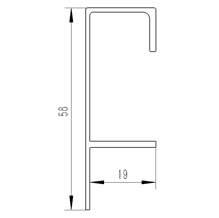 Anodized Aluminum Flush G Pulls Hidden Minimalist Cabinet Handles for Kitchen & Bathroom