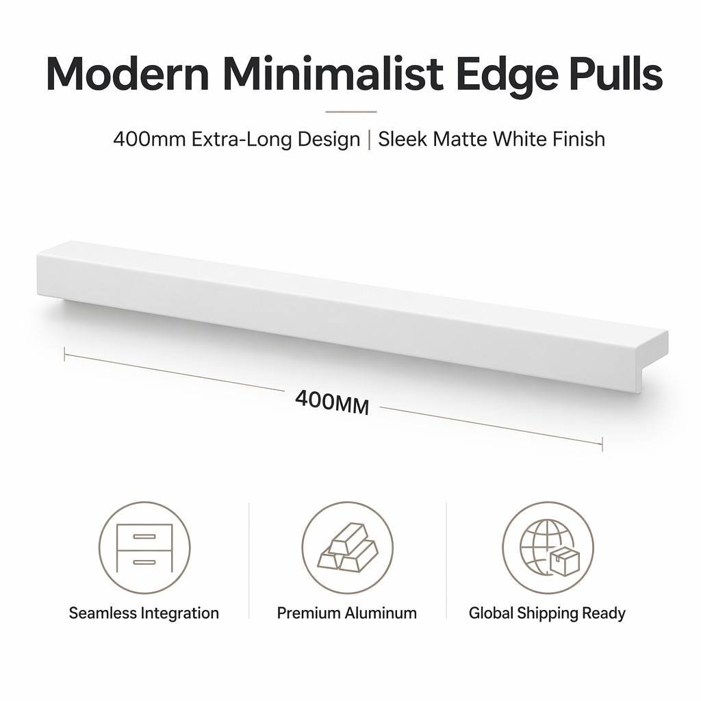 Bulk Aluminum Extruded Handles Slim Curved Kitchen Cabinet Drawer Decorative Simple Edge Factory Direct
