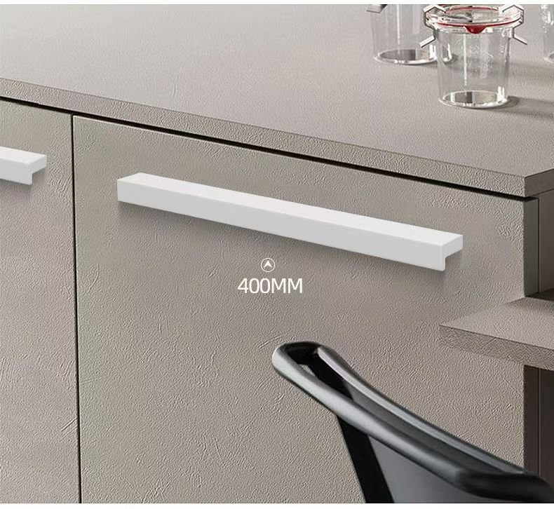 Bulk Aluminum Extruded Handles Slim Curved Kitchen Cabinet Drawer Decorative Simple Edge Factory Direct - scene view