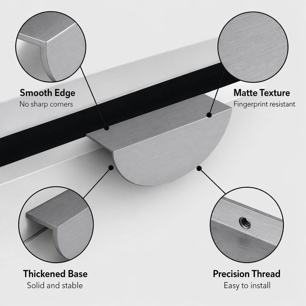 Cost-Effective Aluminum Drawer Pulls, Bathroom Vanity Cabinet Hardware Handles