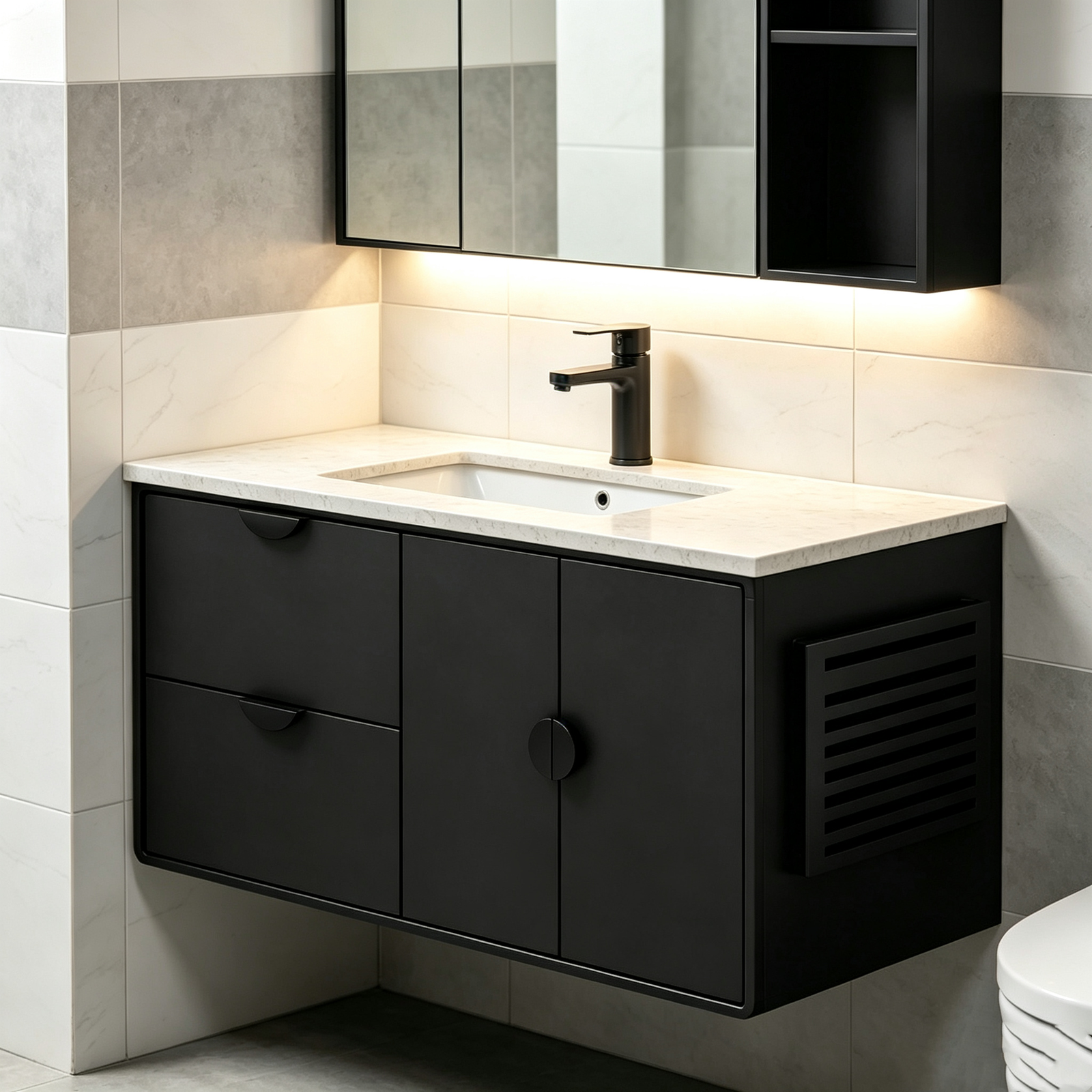 Cost-Effective Aluminum Drawer Pulls, Bathroom Vanity Cabinet Hardware Handles - scene view