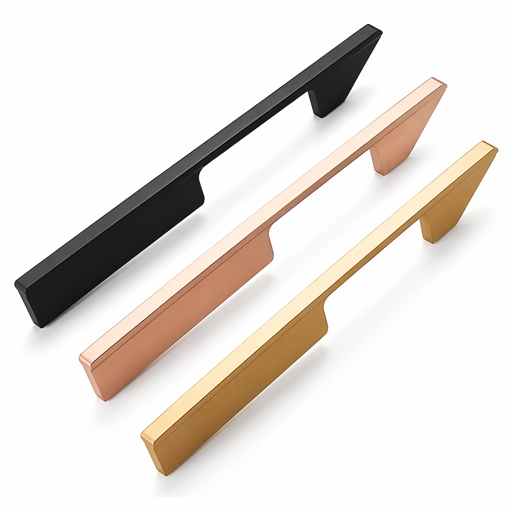 Coastal Style Square Aluminum Cabinet Drawer Pulls, Corrosion Resistant Eco-Friendly Handles for Apartment & Bistro Kitchen Cabinets