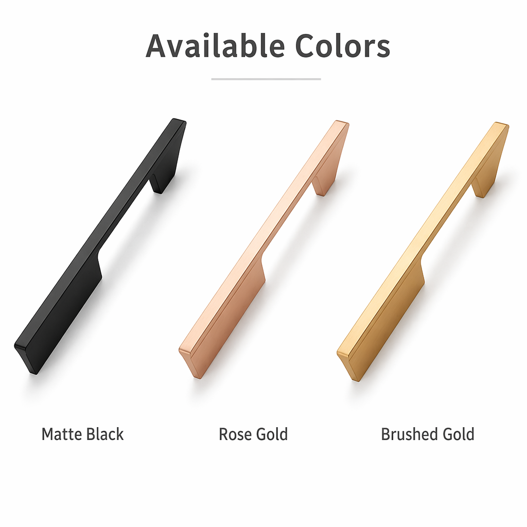 Coastal Style Square Aluminum Cabinet Drawer Pulls, Corrosion Resistant Eco-Friendly Handles for Apartment & Bistro Kitchen Cabinets
