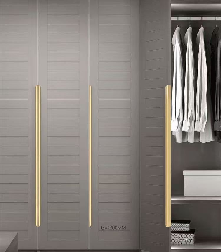 German Style Aluminum Cabinet Pulls, Thickened Oxidation Resistant Handles for Dining Cabinets & Drawers, Minimalist Hardware for Bathroom Vanities - scene view