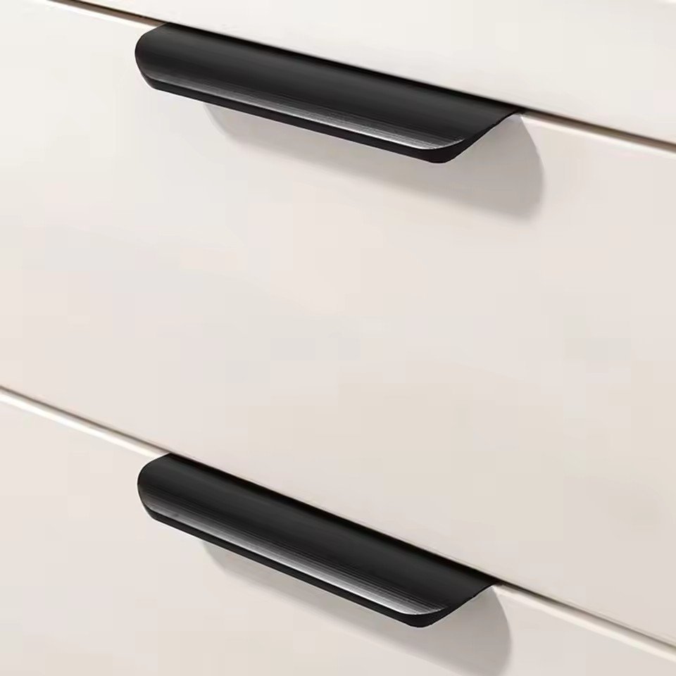 German Style Aluminum Cabinet Pulls, Thickened Oxidation Resistant Handles for Dining Cabinets & Drawers, Minimalist Hardware for Bathroom Vanities - scene view