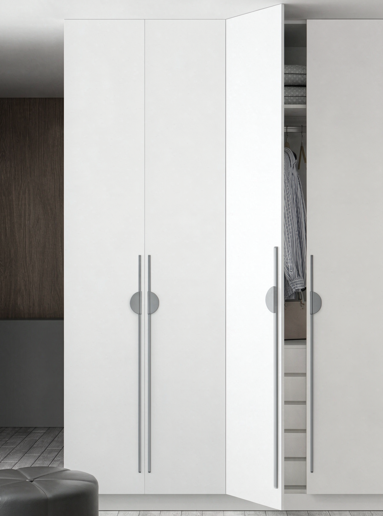 Aluminum Cabinet Drawer Handle, American Farmhouse Style Rust Resistant Kitchen Hardware, Durable Easy Install Pulls for Condo Bathroom Cupboards - scene view
