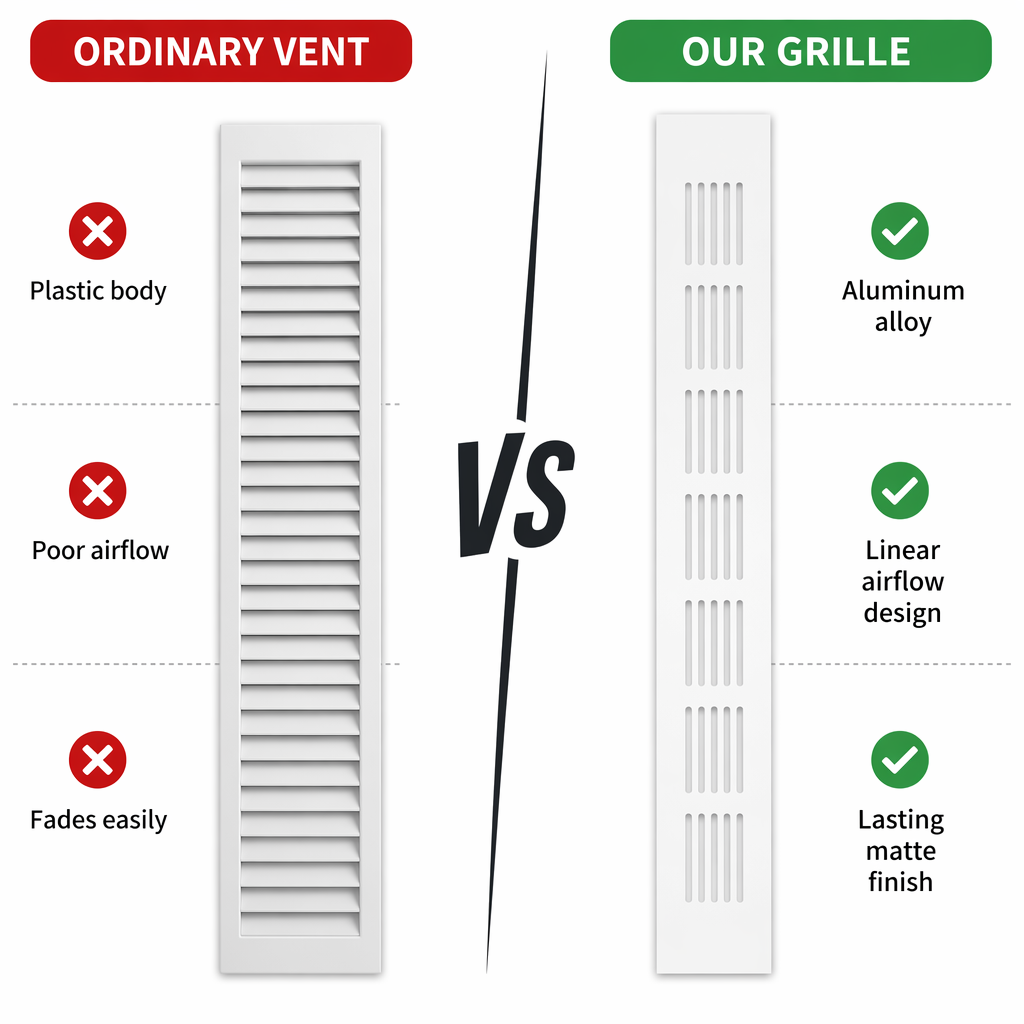 Wholesale Natural Aluminum Mesh Vent Grille for Kitchen Cabinet Ventilation