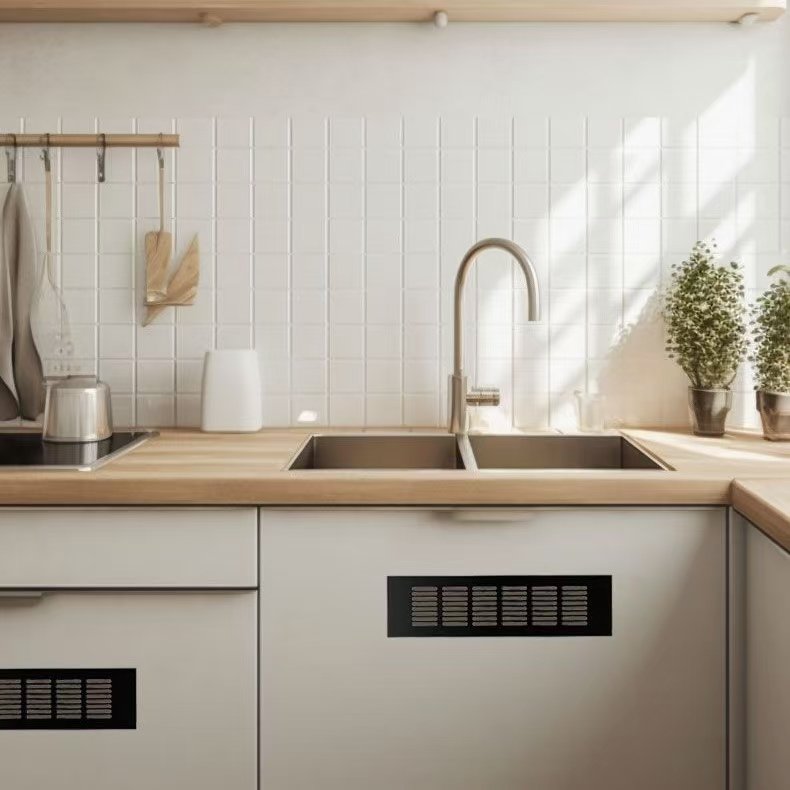 High airflow breathable mesh design, durable aluminum material, bulk supply for cabinet makers and renovation projects - scene view