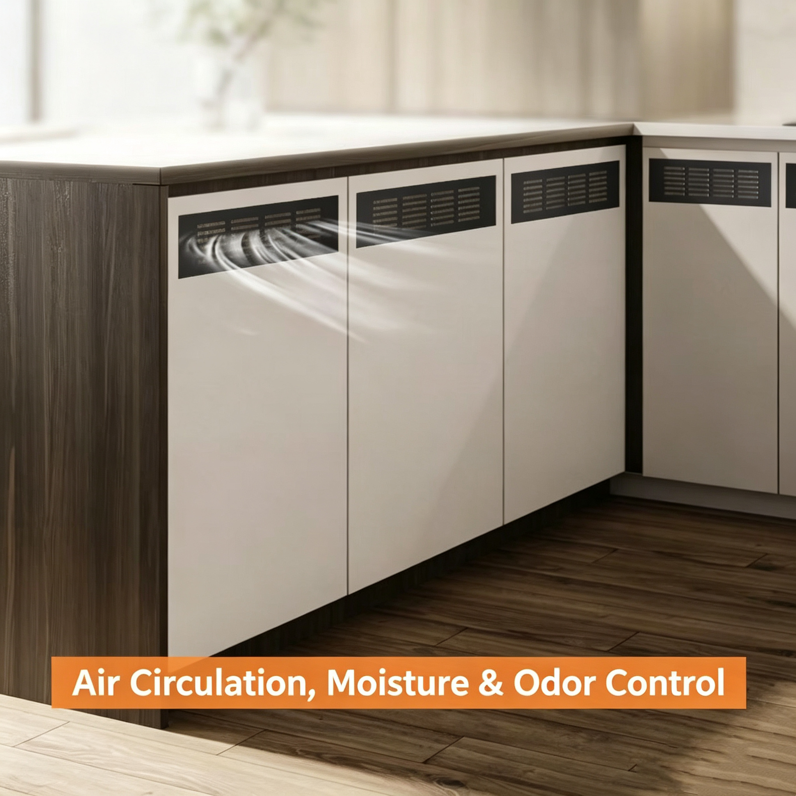 High airflow breathable mesh design, durable aluminum material, bulk supply for cabinet makers and renovation projects - scene view