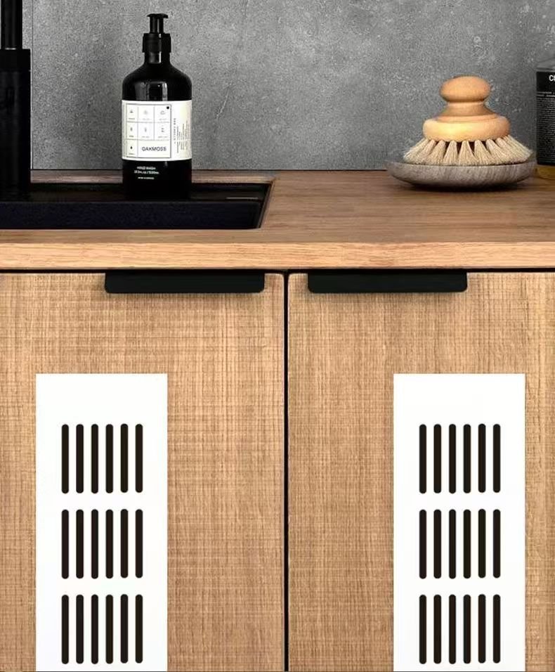 Factory wholesale natural aluminum open mesh vent grille for kitchen cabinets - scene view