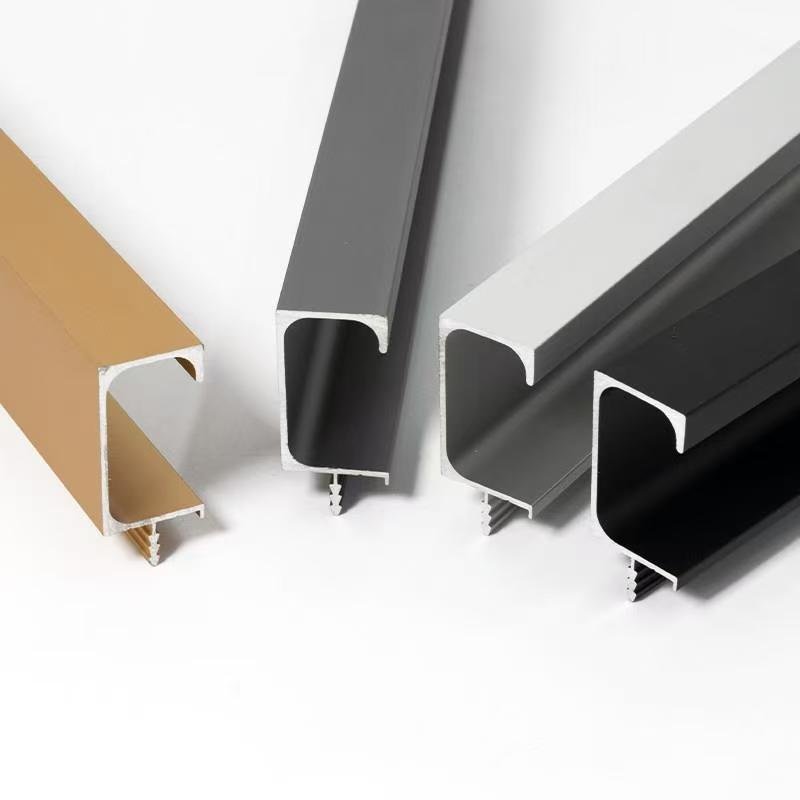 Gunmetal Anodized Aluminum Flush G Handles, Invisible Modern Cabinet Handles for Europen Kitchen & Bathroom Cupboards