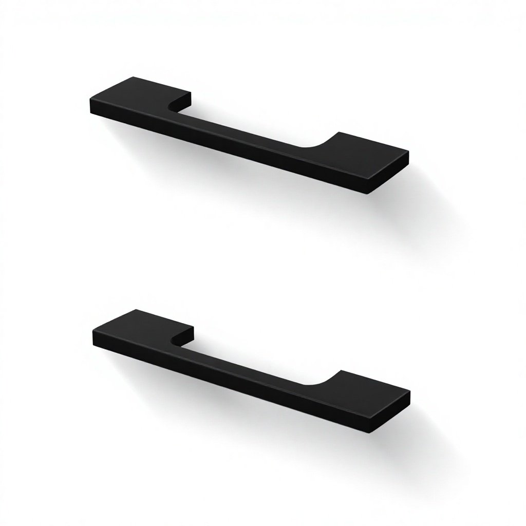 Minimalist Square Solid Aluminum Cabinet Pull Handle Easy Install Kitchen Drawer Hardware
