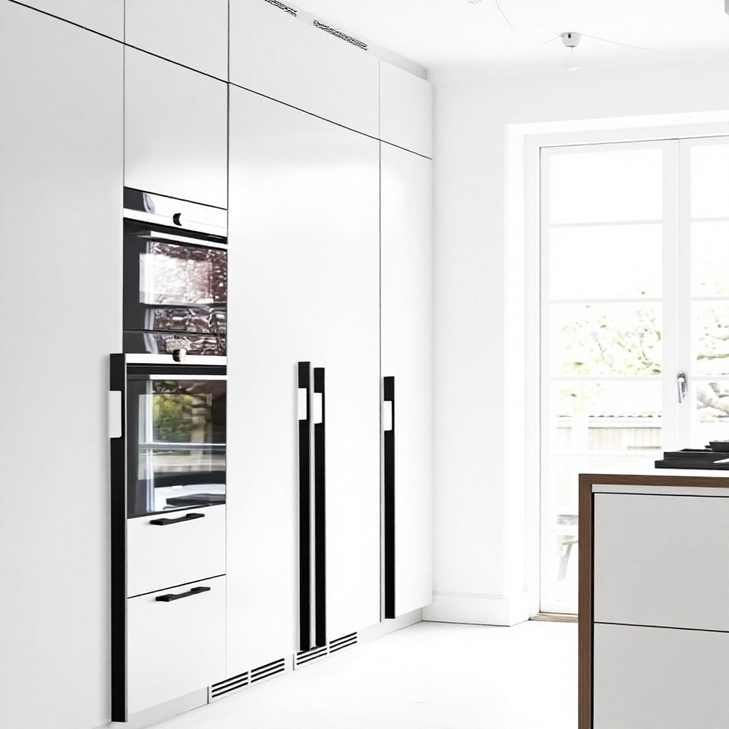 Minimalist Square Solid Aluminum Cabinet Pull Handle Easy Install Kitchen Drawer Hardware - scene view