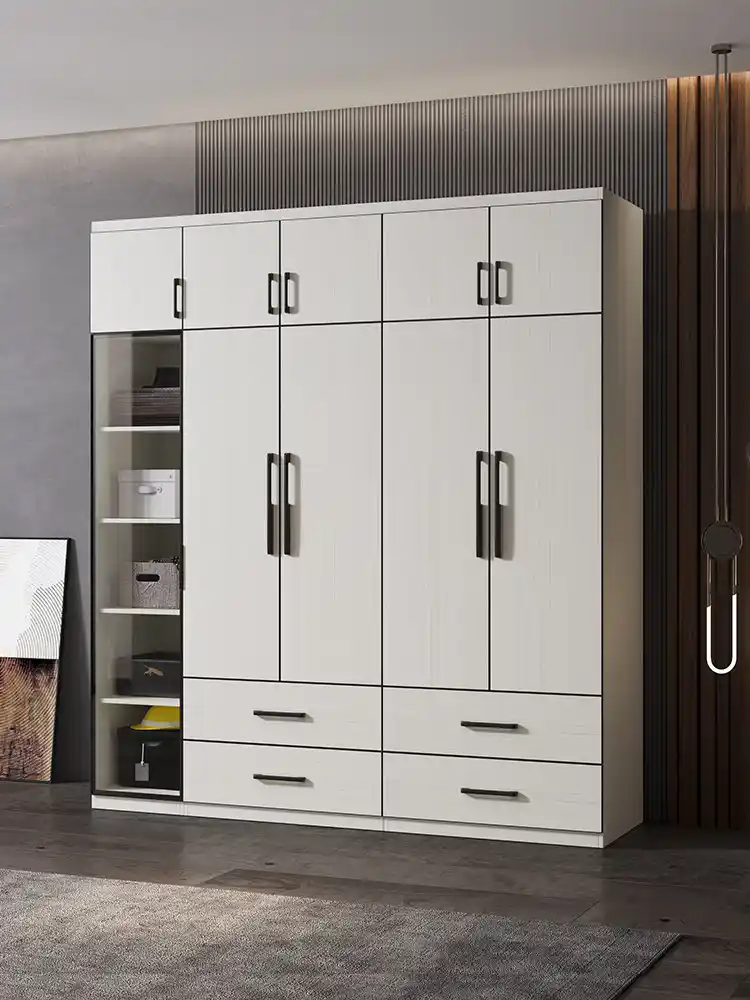 Minimalist Square Solid Aluminum Cabinet Pull Handle Easy Install Kitchen Drawer Hardware - scene view