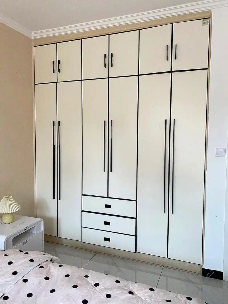 Minimalist Square Solid Aluminum Cabinet Pull Handle Easy Install Kitchen Drawer Hardware - scene view