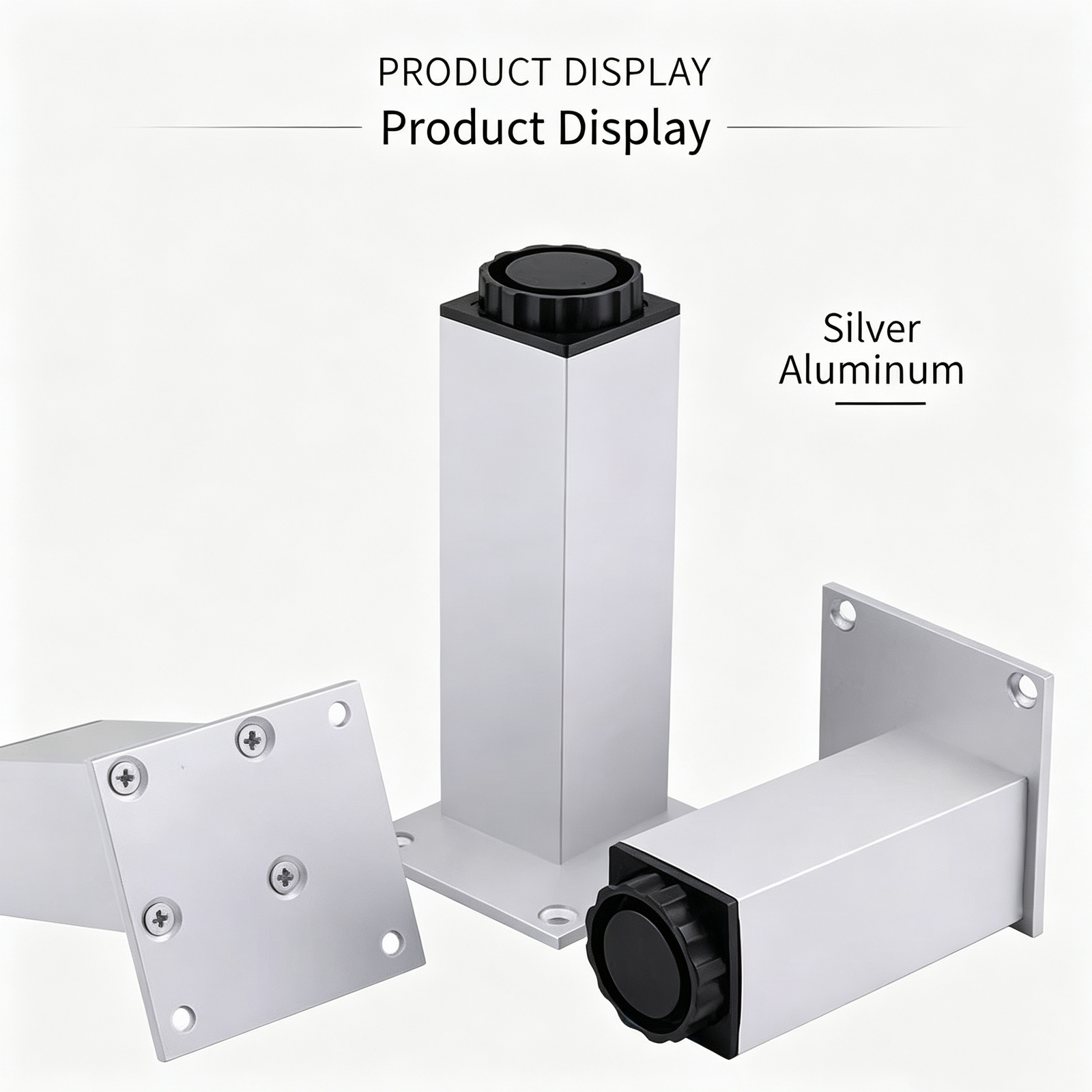 Wholesale Aluminium Furniture Legs Custom Size Sofa Cabinet Table Replacement Leg Manufacturer