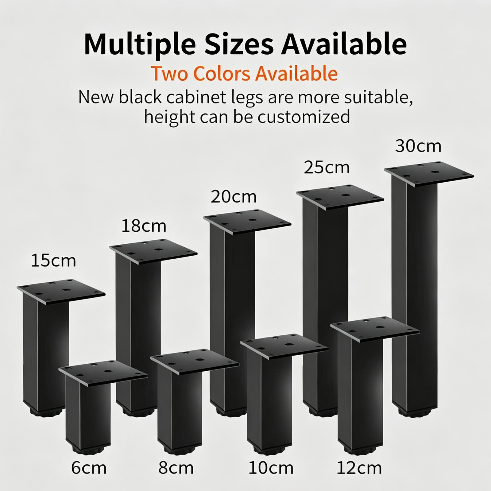 Wholesale Aluminium Furniture Legs Custom Size Sofa Cabinet Table Replacement Leg Manufacturer
