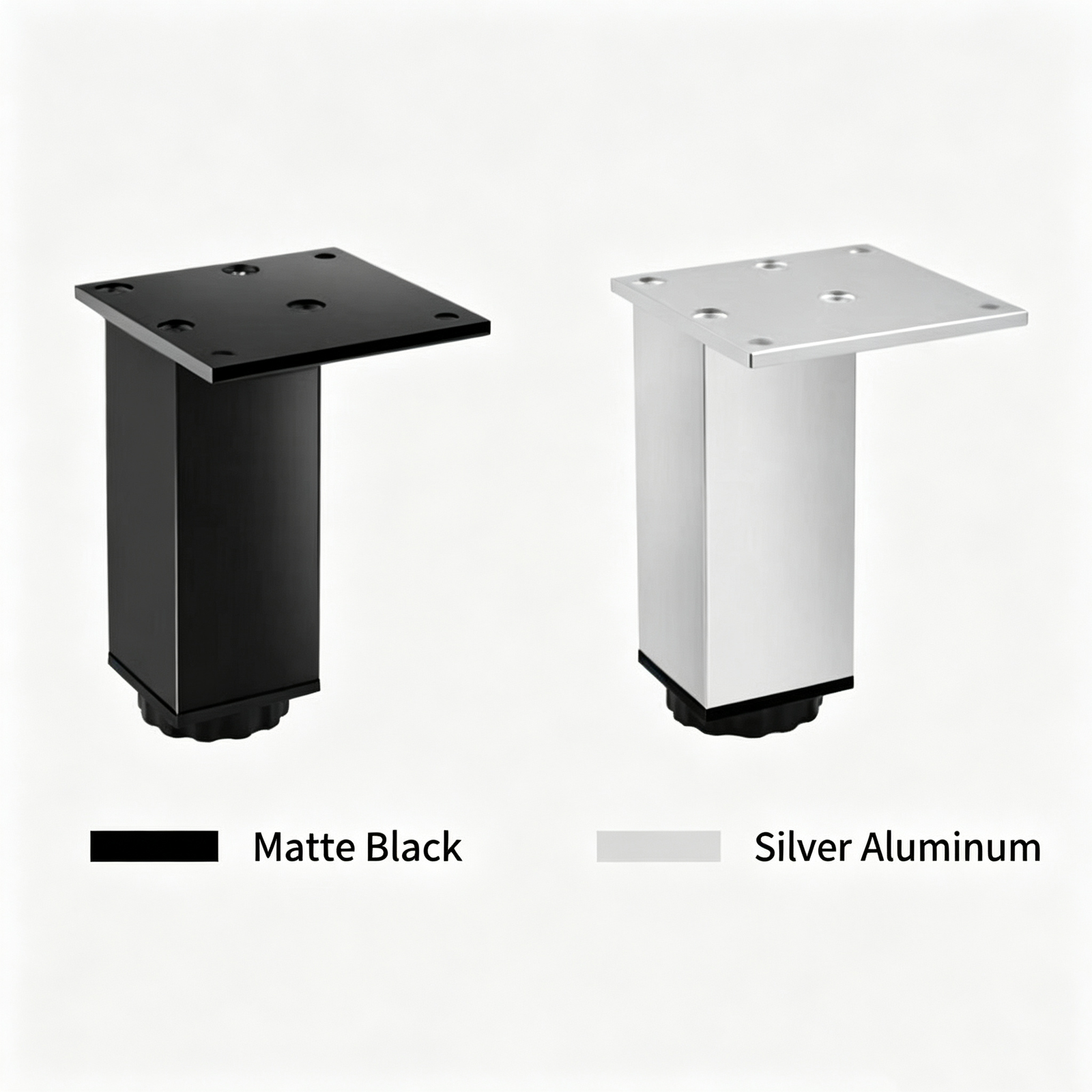 Wholesale Aluminium Furniture Legs Custom Size Sofa Cabinet Table Replacement Leg Manufacturer