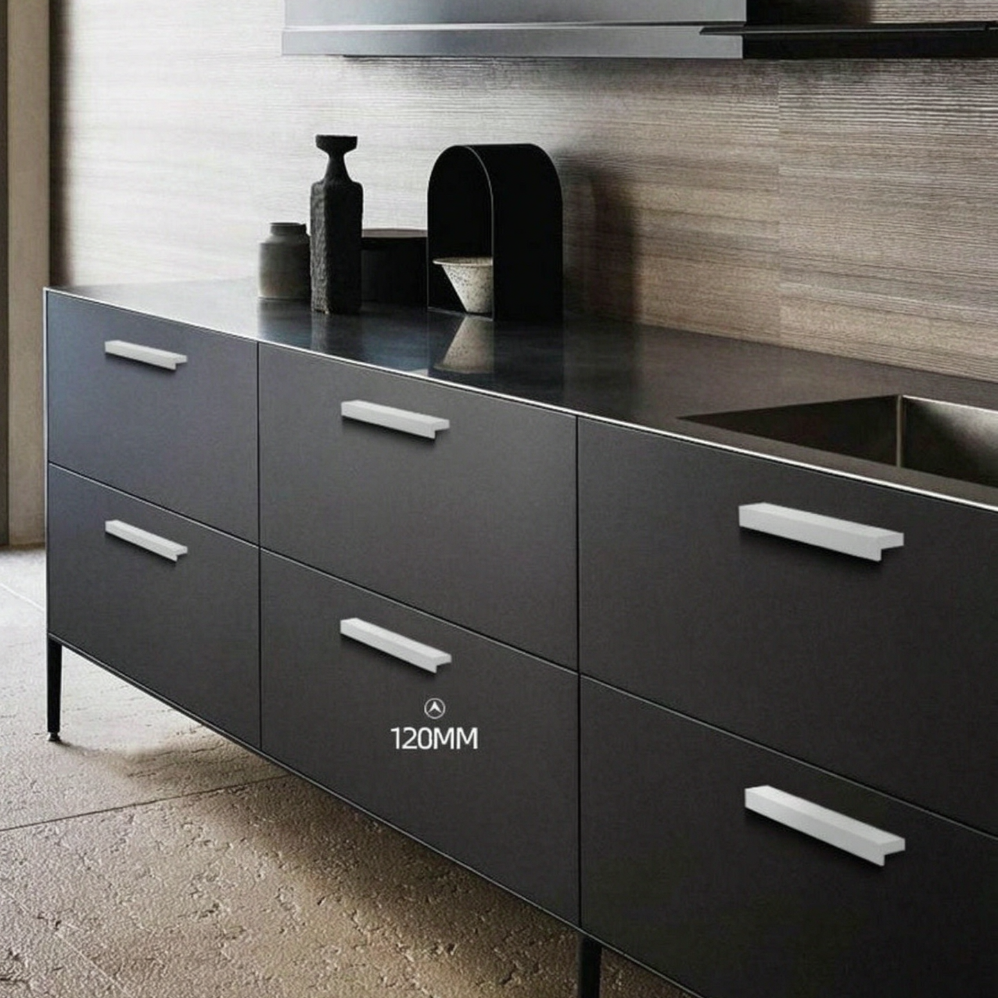 Cabinet Handle Aluminum Kitchen Handle Furniture Simple Style Long Profile Cabinet Main Door Handles - scene view