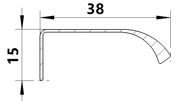 Modern Style 64 MM Concealed Finger Edge Drawer Pull Handle Black Aluminum Profile for Cabinets for Living Room Warehouse