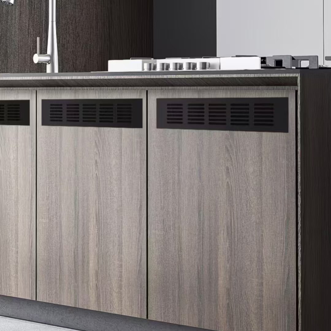 Aluminum Alloy Rectangular Grill Cover for Kitchen Cabinet Ventilation Fresh for Air Vent for Wardrobe Furniture Hardware - scene view